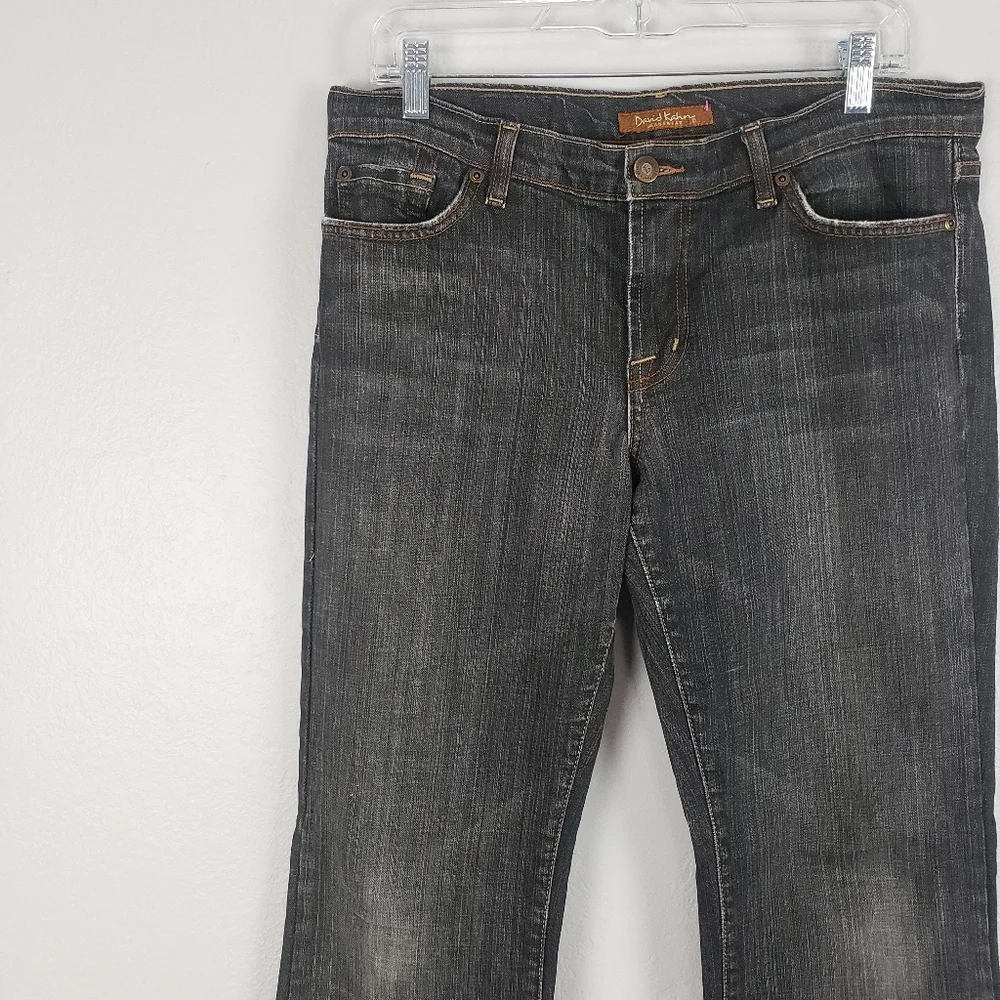 David Kahn Washed Black Mid Rise Flare Jeans Size 31×31 - Picture 11 of 16